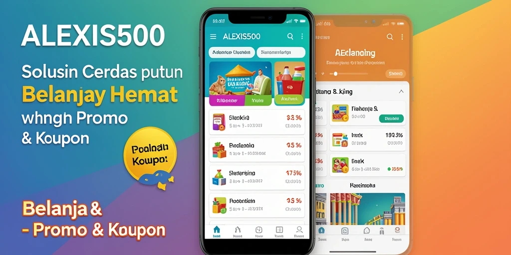Tampilan antarmuka ALEXIS500 dengan berbagai penawaran menarik.