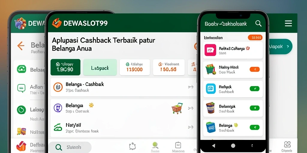 Tampilan antarmuka DEWASLOT99 yang intuitif dan fitur cashback yang menarik.