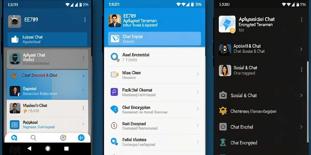 Tampilan antarmuka EE789 yang sederhana dan aman untuk chatting.
