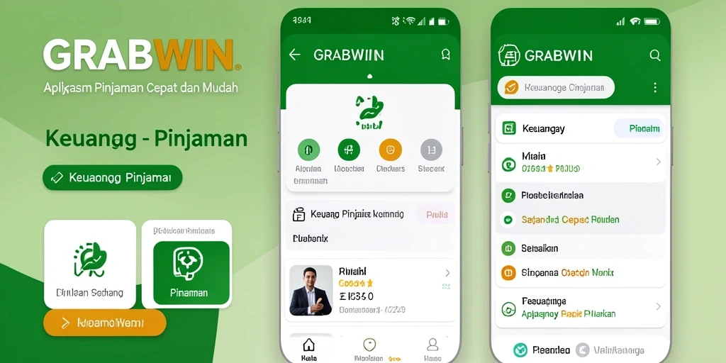 Tampilan antarmuka pengguna GRABWIN yang intuitif untuk pinjaman.