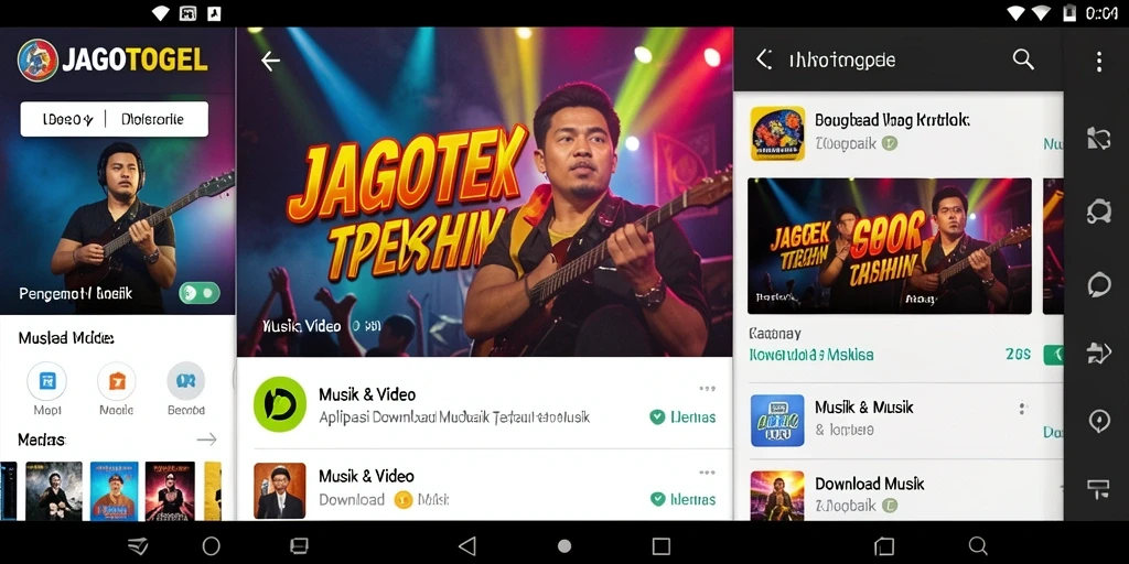 Tampilan aplikasi JAGOTOGEL dengan fungsi Download Musik yang intuitif.