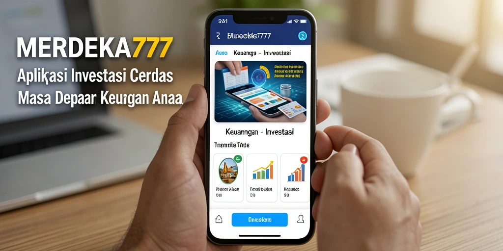 Tampilan antarmuka aplikasi MERDEKA777 untuk investasi yang ramah pengguna.