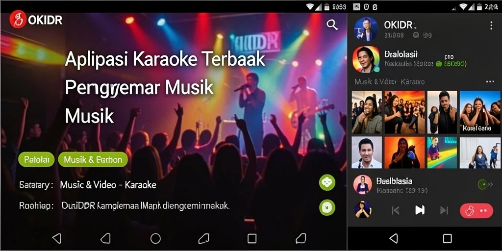 Tampilan antarmuka OKIDR yang memukau dengan fungsi Karaoke.