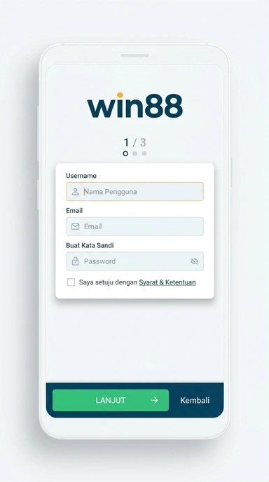 Cara Mudah Daftar Akun Baru win88 untuk Android